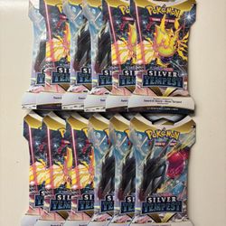 Lot Of (12) Pokémon TCG Sword & Shield Silver Tempest Booster Packs - NEW/SEALED