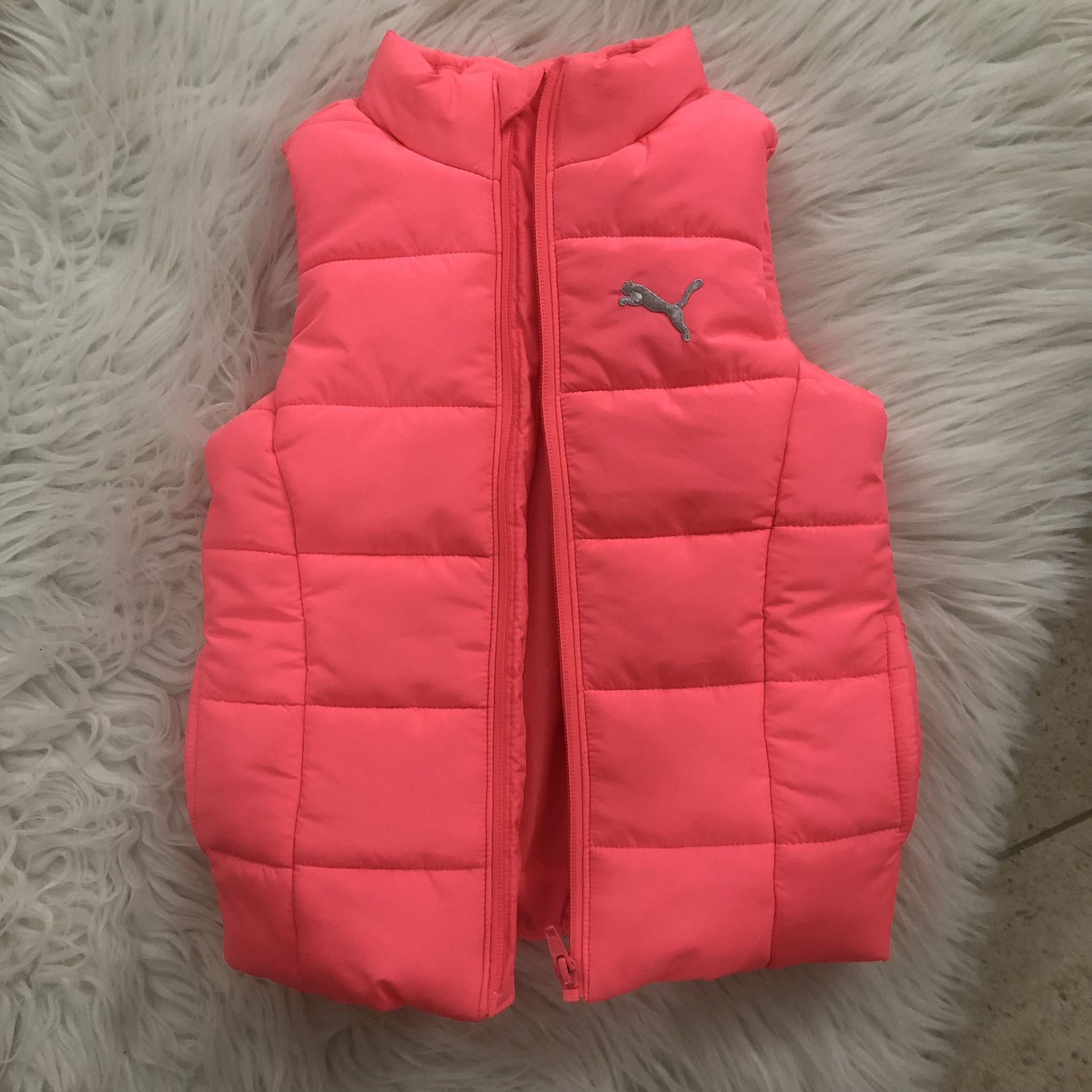 Puma Pink Puffer Vest Toddler Girls