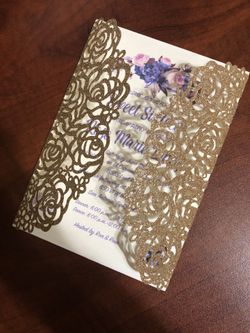 Quincianera or wedding invitations