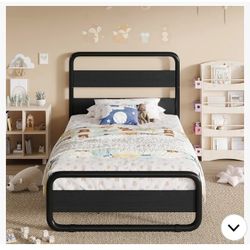 SHA CERLIN Twin Size Metal Bed Frame