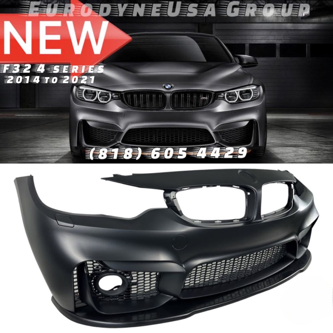 M4 Style Front Bumper w/o PDC Holes W/ Fog lights cover BMW F32 F33 F36 4 SERIES 428i 430i 435i 440i 4-series