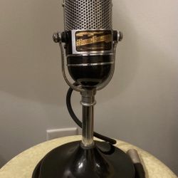 WORKING Customized Vintage Pill Style Microphone On Desk Stand...PLEASE READ!!