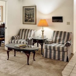 2 Vintage MCM Pembrook Arm Chairs (pair) by The Royal Palm Collection Burdines - 1990s