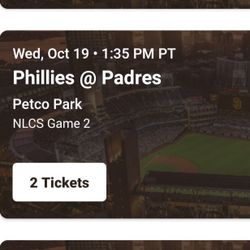 2 Padres Tickets 
