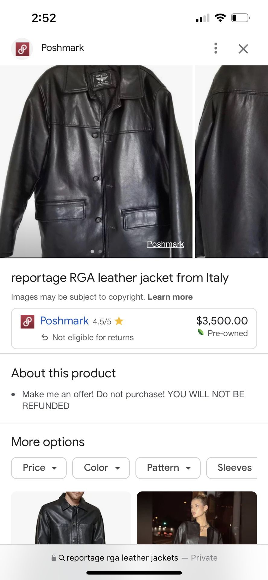 Reportage R.G.A Original Authentic Leather Vintage Jacket (limited Edition)