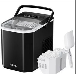 Silonn Countertop Ice Maker, Portable Bullet Ice Machine With Handle