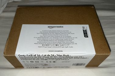 24 D Cell Amazon Basics Alkaline Batteries BULK PACK 1.5V LONG EXP 05/2030