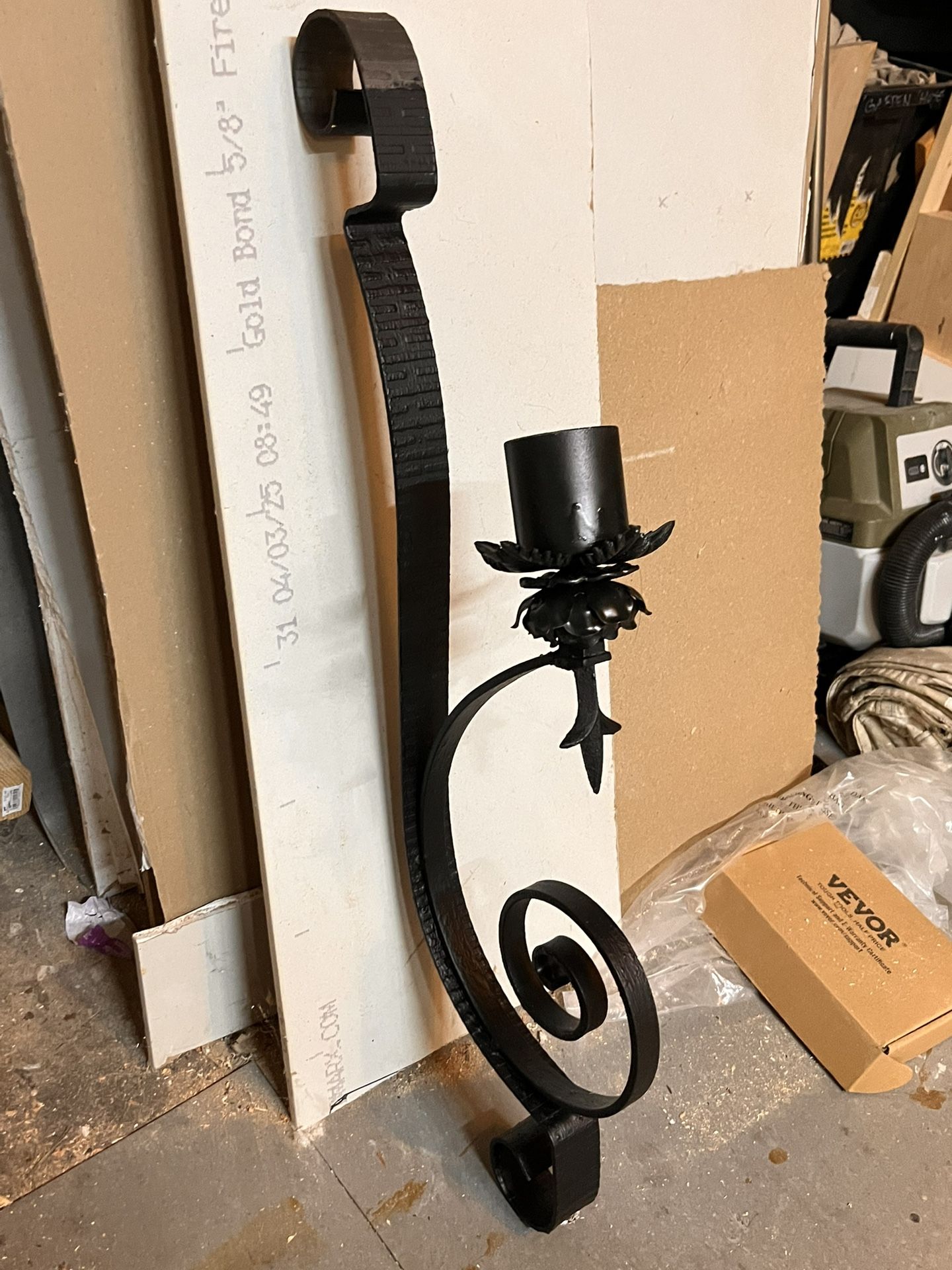 wrought iron candle holder