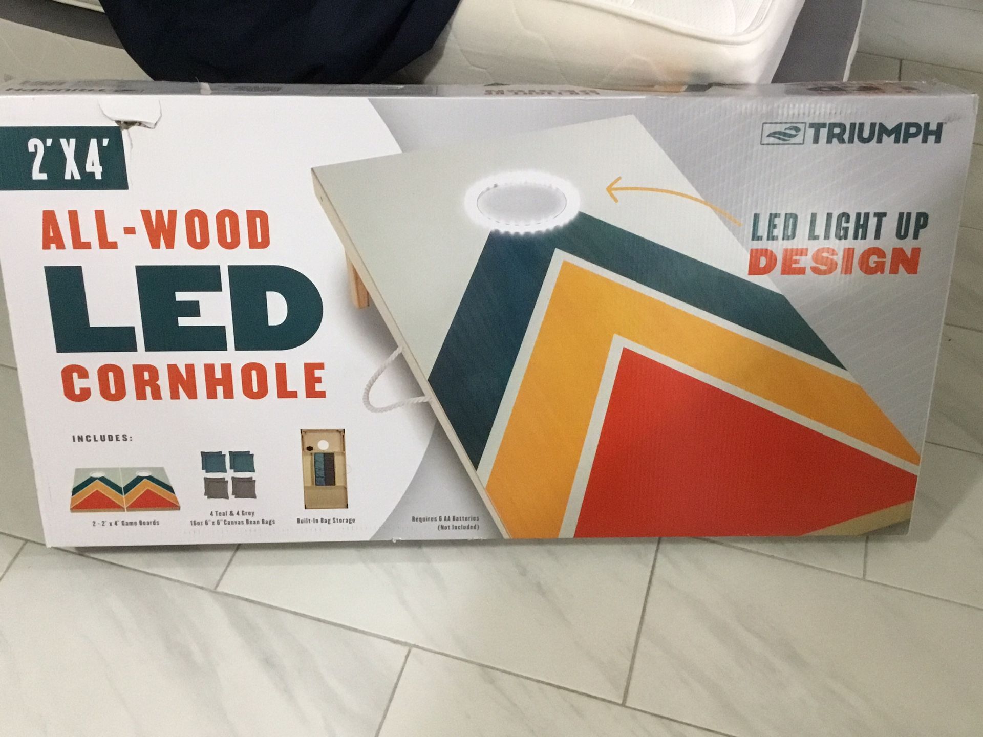 New LED Wooden Cornhole