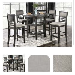 Gray Counter Height Dining Table Set