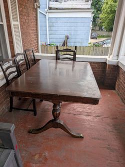 Dining room table and chairs