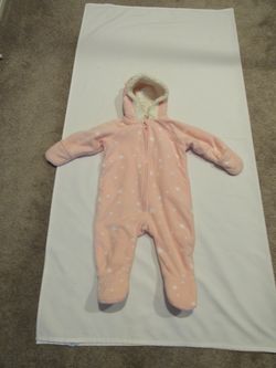 Baby Girls 3/6 Months Pink/White Outwear, Old Navy
