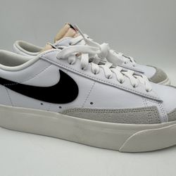 Nike Blazer Platform Low White Black DJ0292-101 Women's Size 10 US