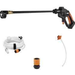 WORX WG620 20V 4.0Ah Hydroshot Limpiador de energía portatil inalámbrico, negro y naranja