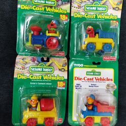 Vintage Sesame Street diecast vehicles - Tyco/Fisher Price/Matchbox cars, trucks, planes, etc.