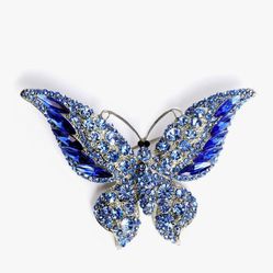 Rhinestone Butterfly Brooch Pin