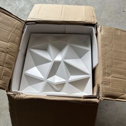 25Pcs 11.8 * 11.8IN 3D Wall Panels Wall Decor Tiles Diamond Textured Design PVC Waterproof