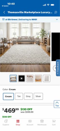 Thomasville Marketplace Luxury Shag Rug Collection, 9'5” x 13