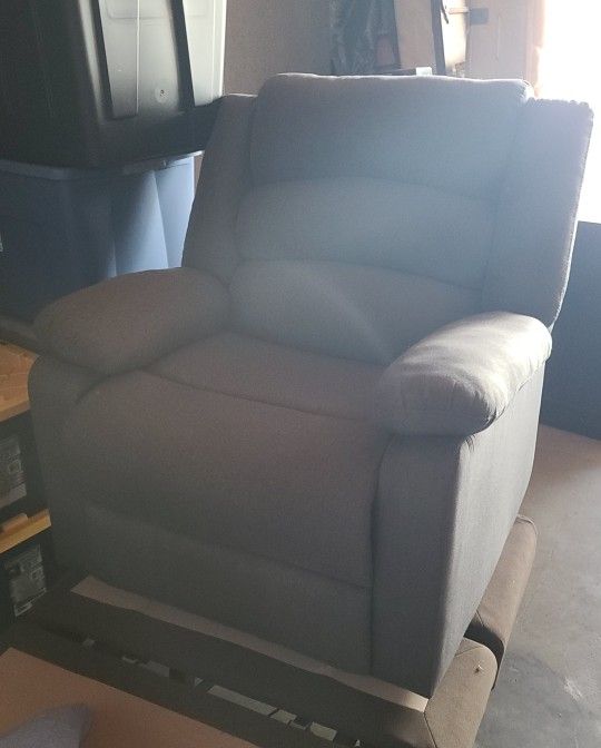 Recliner Rocking Chair Microfiber Gray