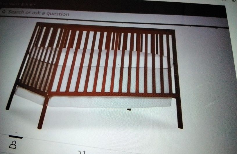 Crib, 5 In One, Standard Crib, Toddler Bed, DAY Bed Kid's Sofa, Full Size Bed, COLOR Cherry, With The Mattress. Almost New.