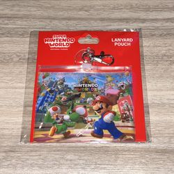 New Universal Studios Super Nintendo World Lanyard Pouch Mario Peach Luigi Yoshi