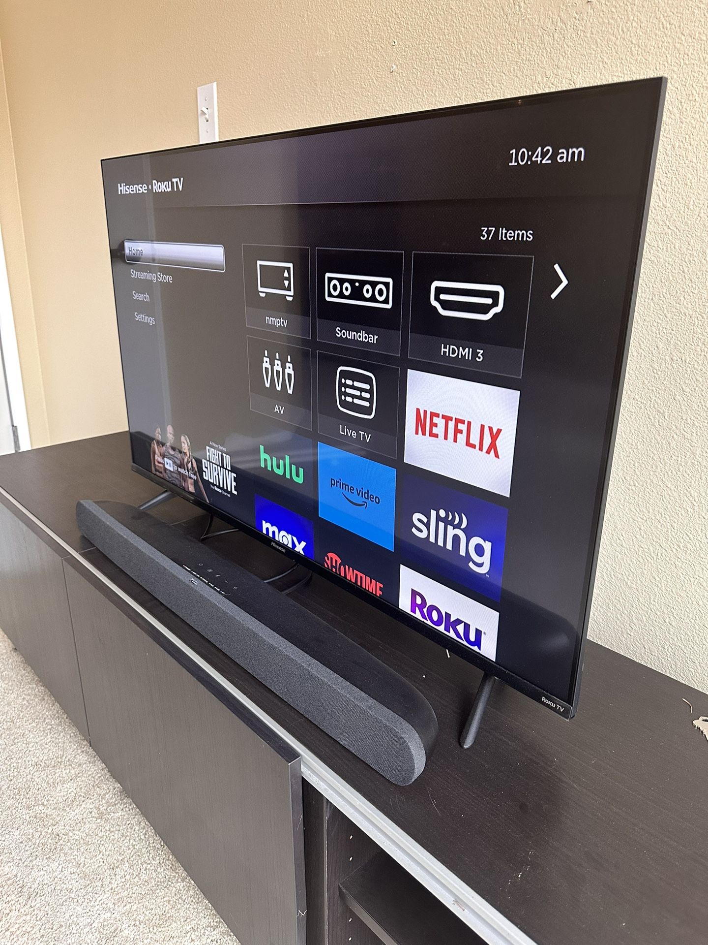 Hisense 43" Smart Roku LED LCD TV with TCL Sound Bar