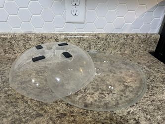 Microwave plate replacement and anti splatter cover