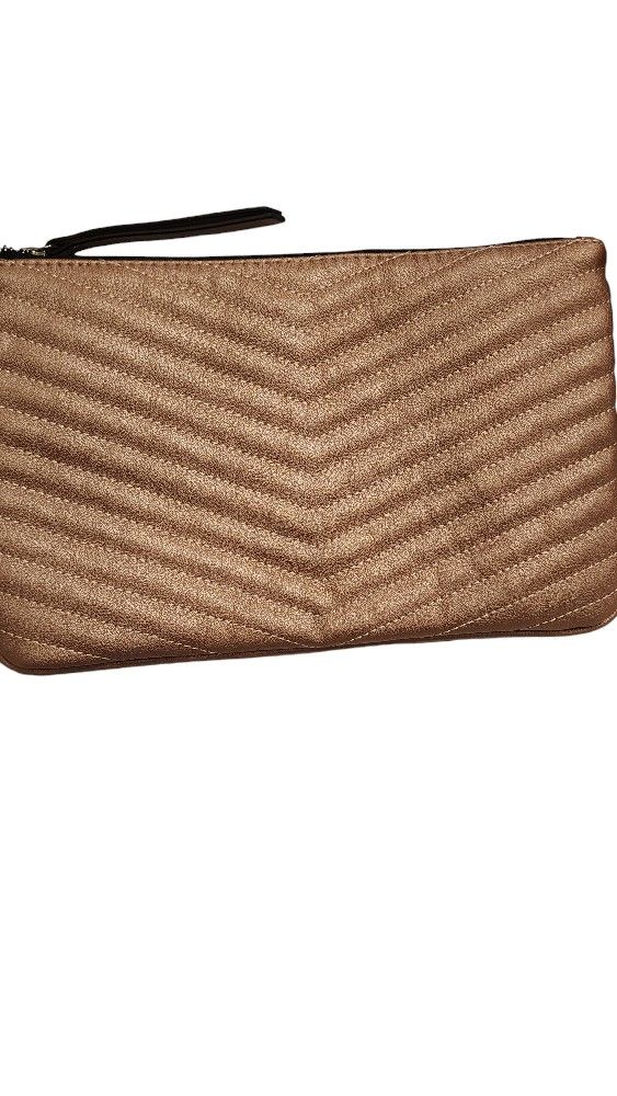 Women's Nude/Rose Gold Wristlet Clutch