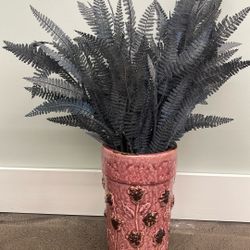 ❤️ Home Garden Pink Raised Flower Vase Heavy