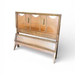 Vintage Mcm Bassett Mayan Collection twin bed frame