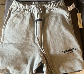 Grey Essentials Shorts-Large