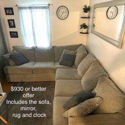 Grey L Shape Couch 