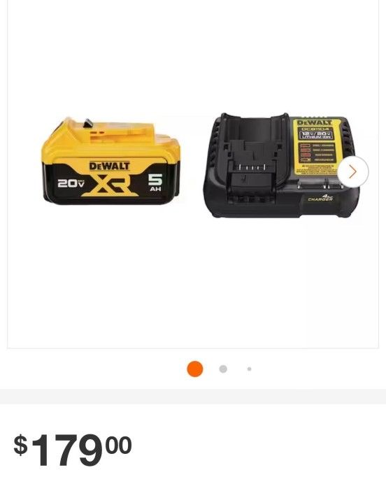 Dewalt 20v XR Battery And Charger 20v 