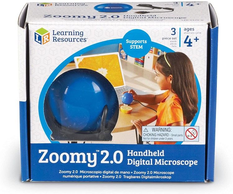 Learning Resources Zoomy 2.0 Handheld Digital Microscope, computer, projector, or interactive whiteboard accessories, Blue, Ages 4+

￼

￼

￼

￼

￼

￼
