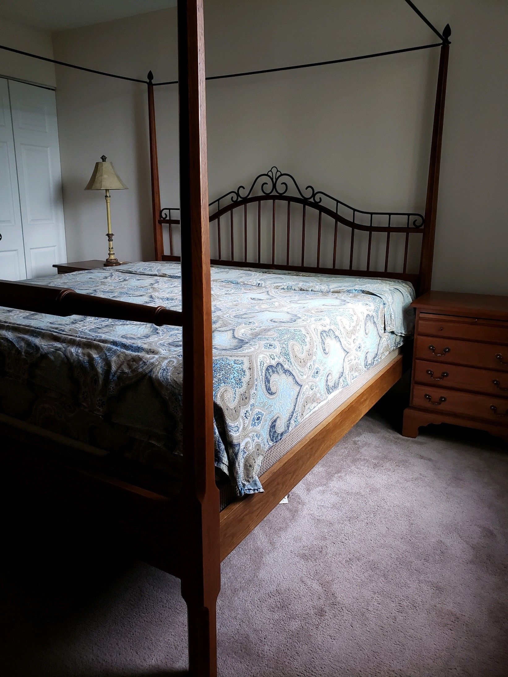 Keller Solid Oak Wood King Size 7 Piece Bedroom Set for Sale in