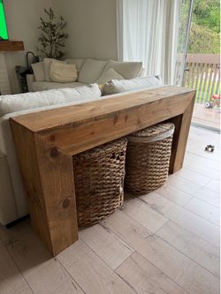 Console Entry wood table