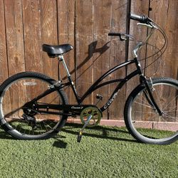 Electra  Cruiser 7 26 Women’s Beach Cruiser With 7 Speeds. Gloss Black