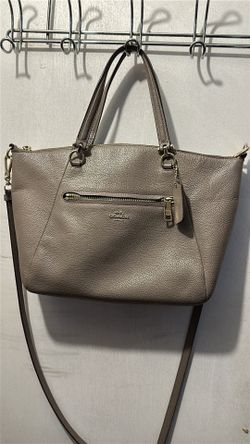 Coach Prairie Satchel Crossbody Bag Pebbled Leather, Grey, G1(contact info removed)6