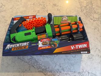 New Adventure Force V-Twin Motorized Gatling Dart Blaster Shoots 34 Darts Up to 80ft