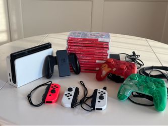 Nintendo Switch OLED Bundle – 13 Games, 7 Controllers, Dock & 500GB microSD Card $750 OBO
