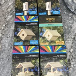 Crafts to build and paint 2 bird feeders 2 bird houses, and 2 butterfly houses! 