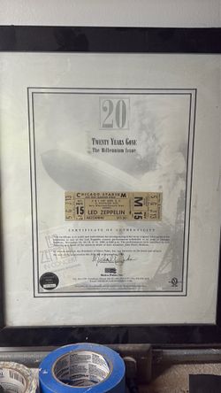 Authentic original whole ticket for Led Zeppelin concert