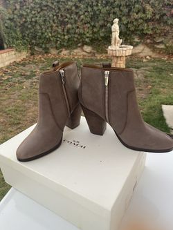 Coach Haven Waxy Burnish Calf Booties 
