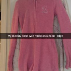 My Melody Forever 21 Hooded Pajama Suit Size Large