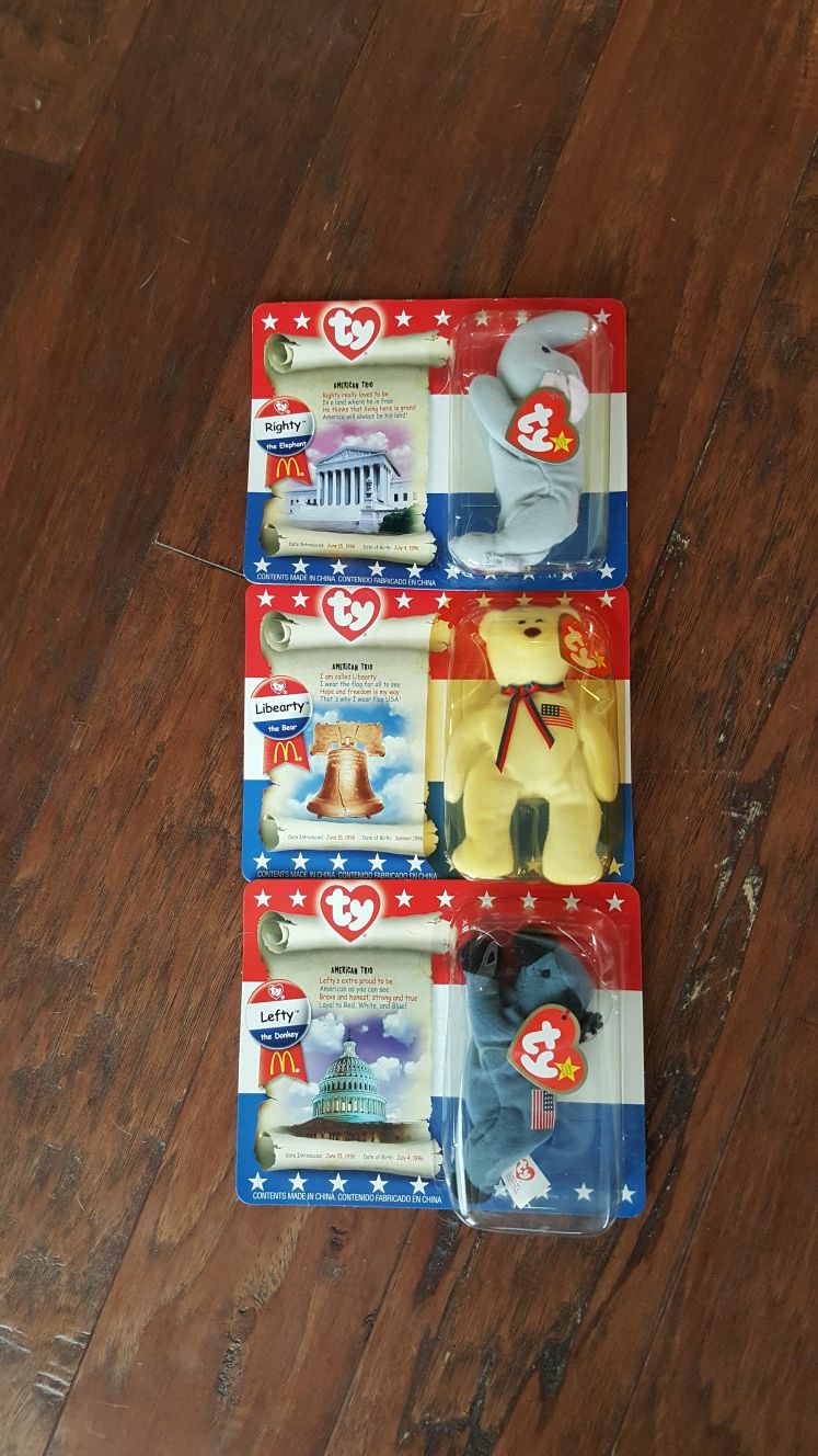 McDonald's Ty Beanie Babies American Trio collection