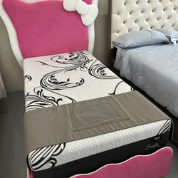 Adorable Kids Hello Kitty Bed Frame Available, Same Day Delivery 