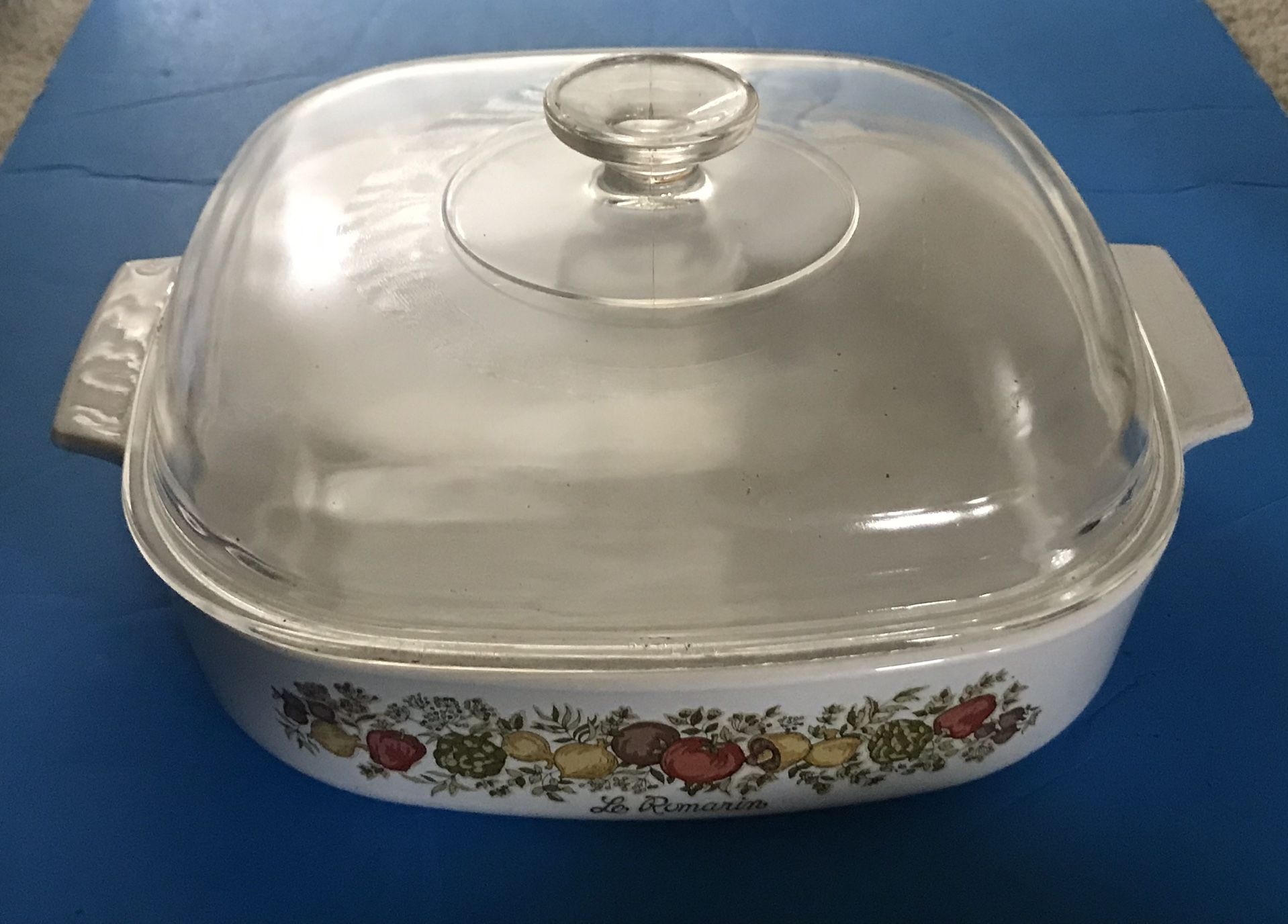 NICE Vintage Corning Ware Spice Of Life Le Romarin A-10-B 17 Casserole With Lid