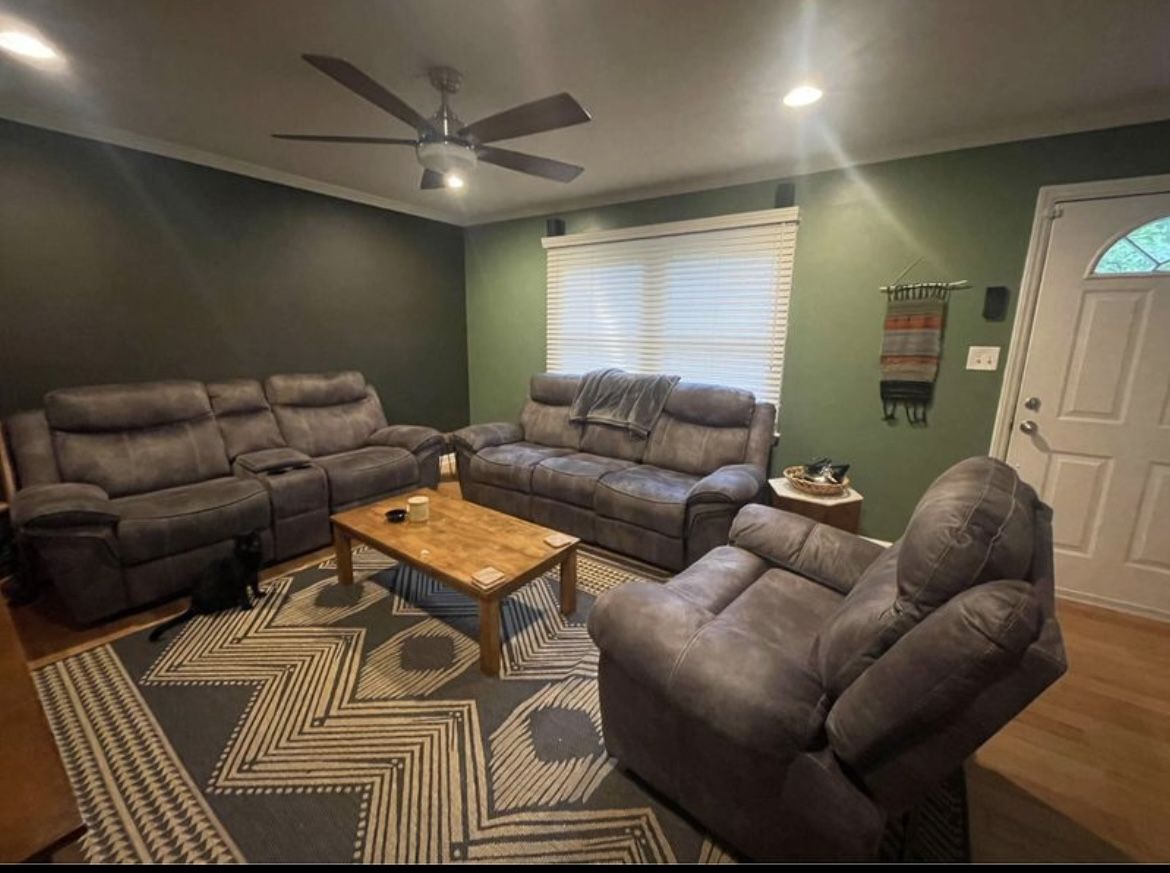 Grey Couch And Love Seat, Chair Optional