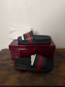 Gucci Web Slide Sandals 10M