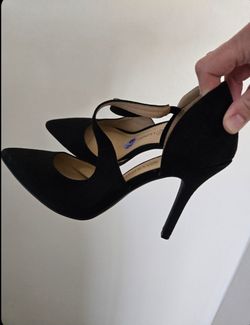Formal velvet black women high heels